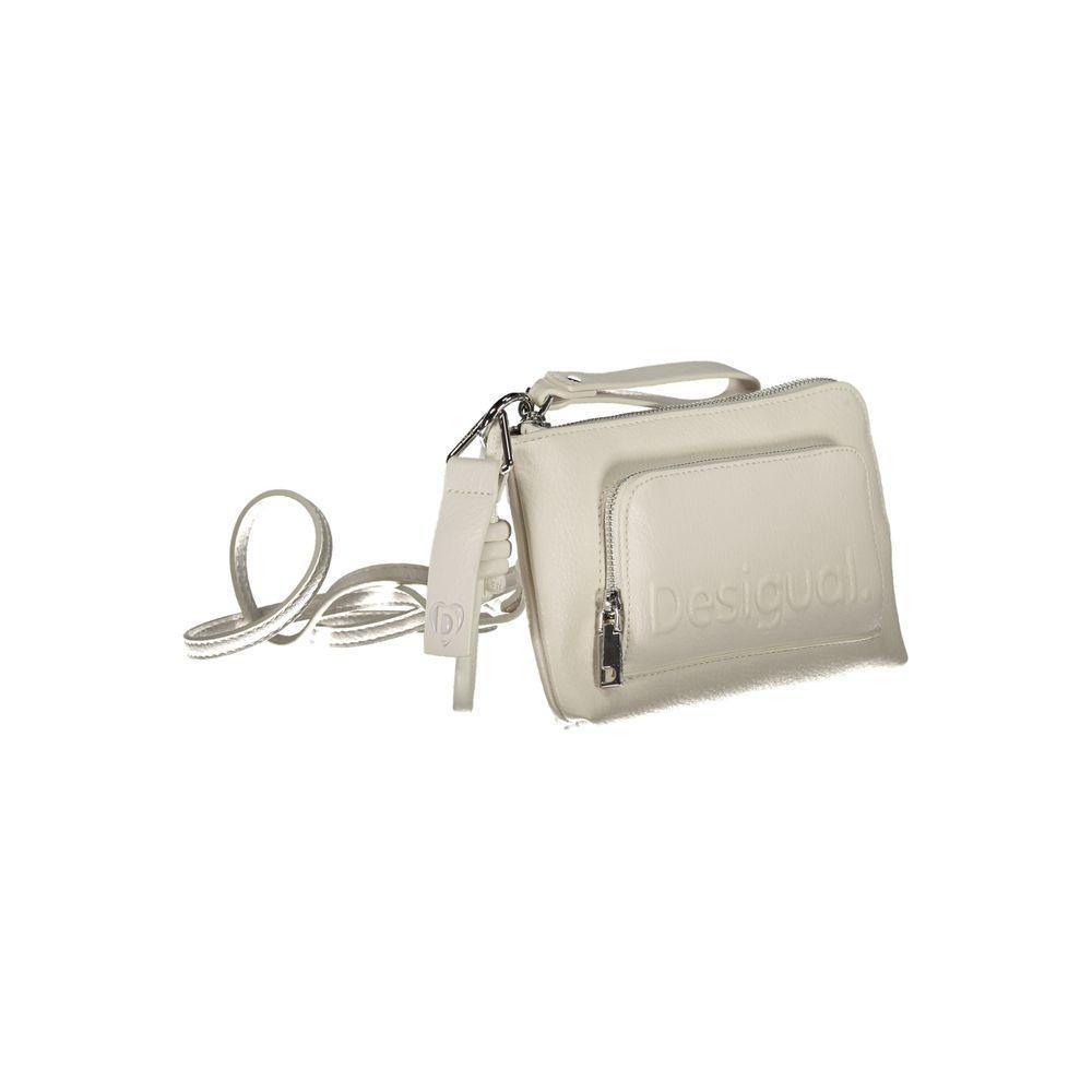 Desigual White Polyethylene Handbag - PER.FASHION