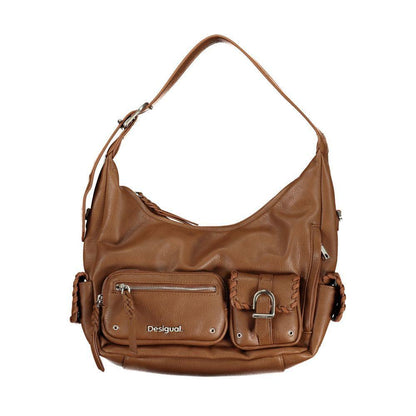 Desigual Brown Polyethylene Handbag - PER.FASHION