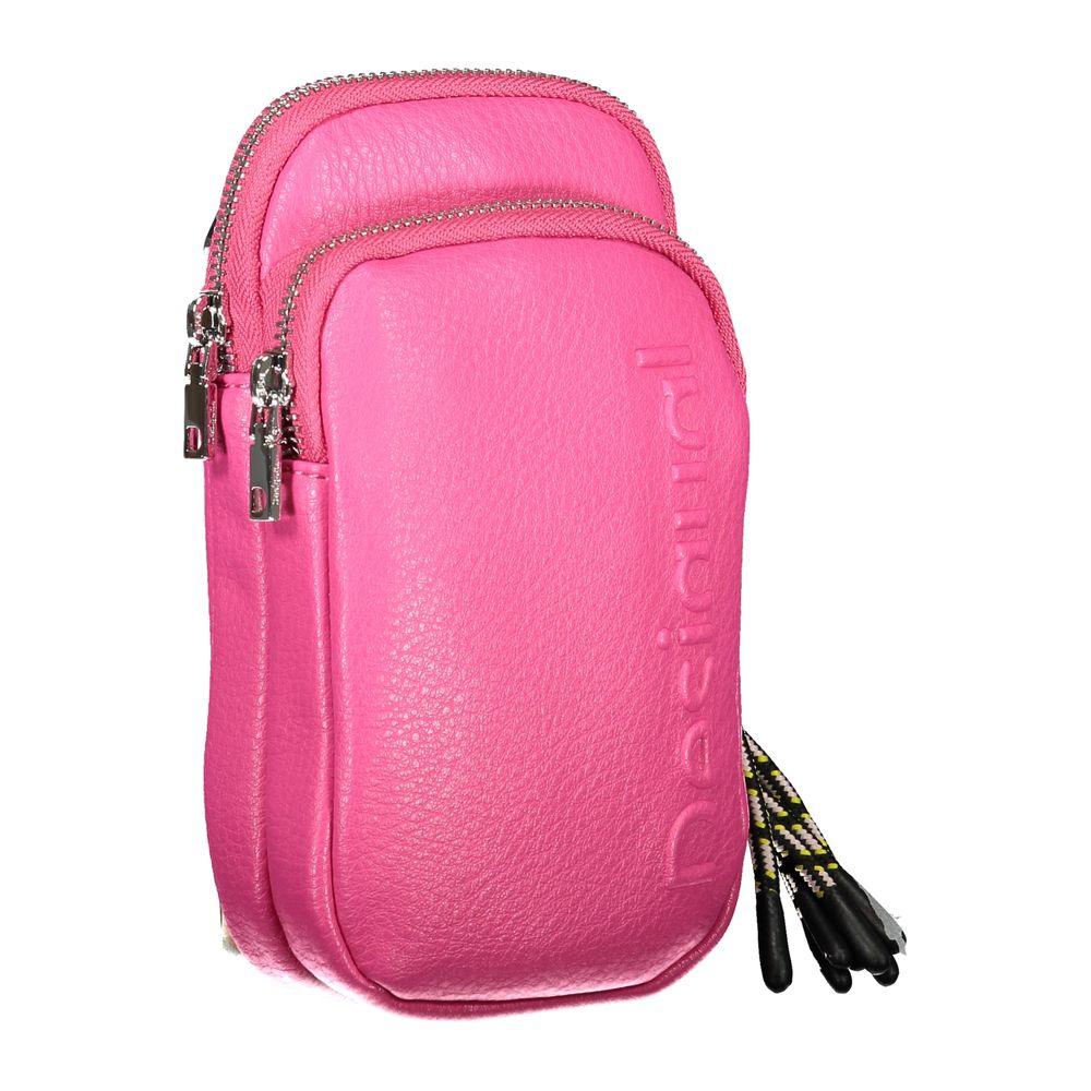 Desigual Pink Polyethylene Handbag - PER.FASHION