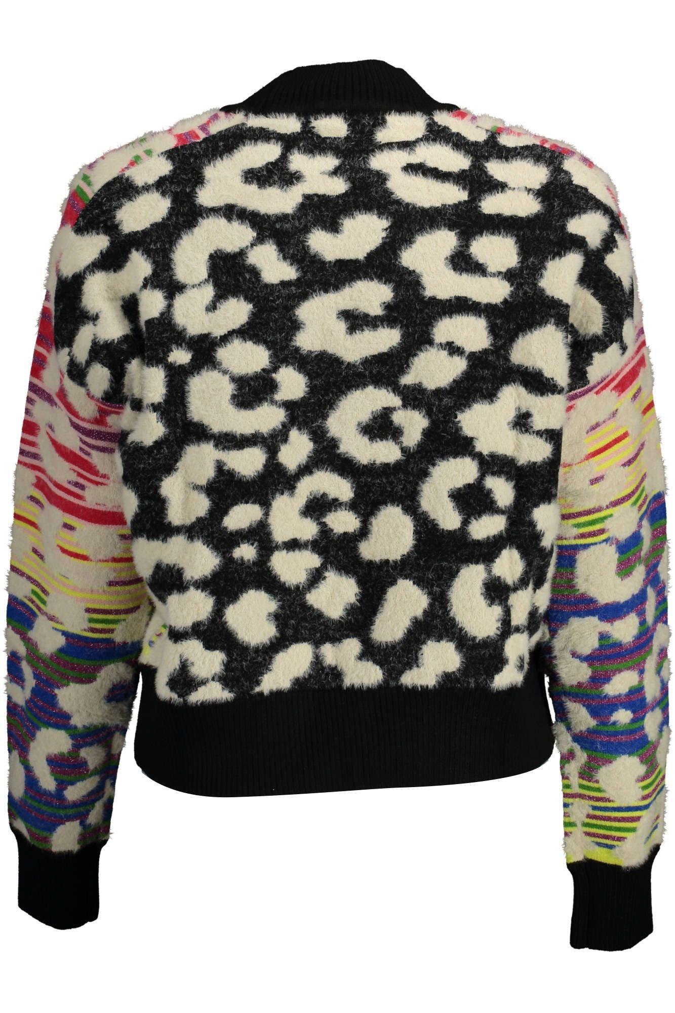 Desigual Chic Blue Contrasting Details Sweater - PER.FASHION