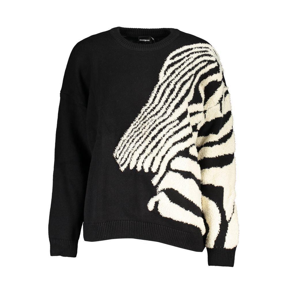 Desigual Chic Contrast Crew Neck Sweater - PER.FASHION