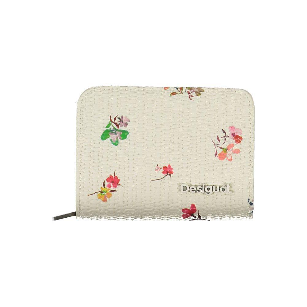 Desigual White Polyethylene Wallet - PER.FASHION