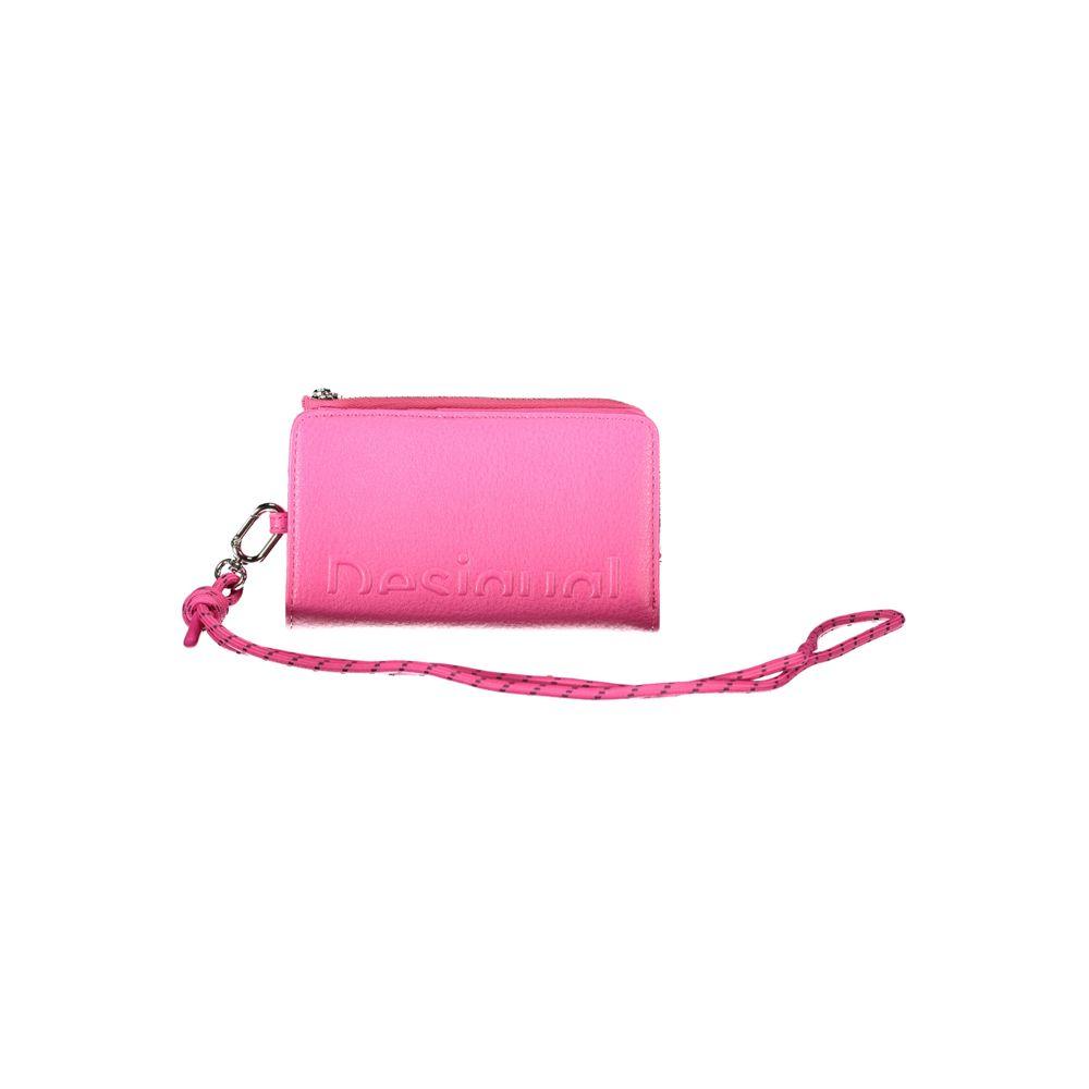 Desigual Pink Polyethylene Wallet - PER.FASHION