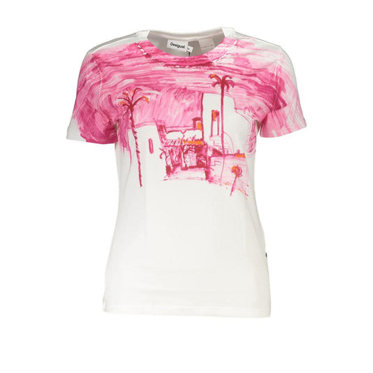 Desigual White Cotton Tops & T-Shirt - PER.FASHION