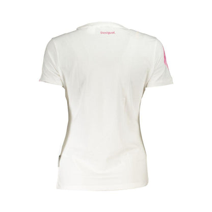 Desigual White Cotton Tops & T-Shirt - PER.FASHION