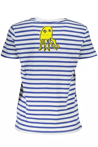 T-shirt Desigual Chic Blu con dettagli a contrasto