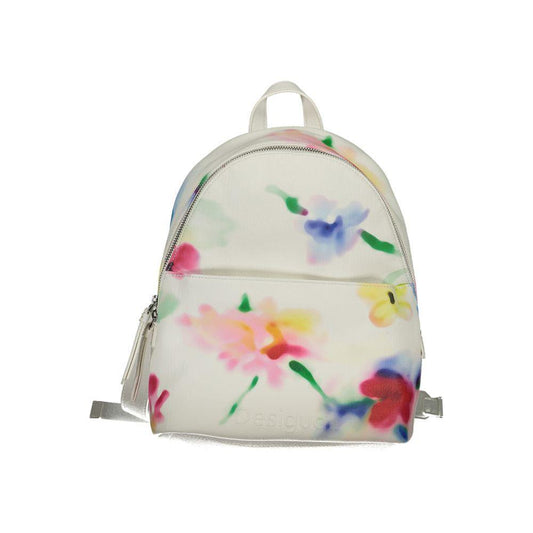 Desigual White Polyester Backpack - PER.FASHION
