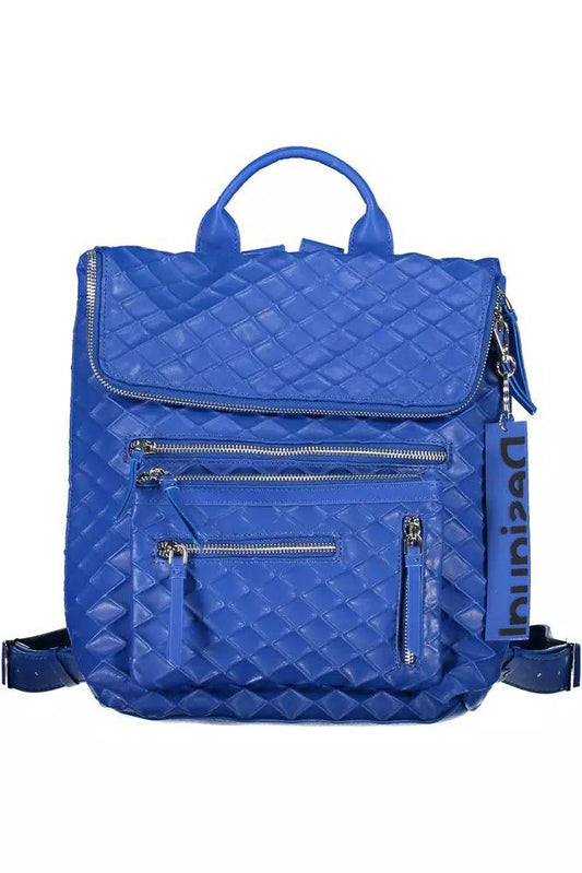 Desigual Chic Blue Urban Backpack with Contrasting Details - PER.FASHION