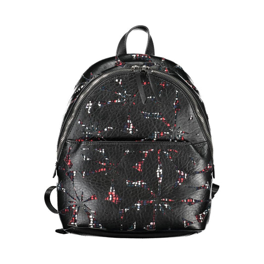 Desigual Chic Black Backpack with Contrasting Details - PER.FASHION