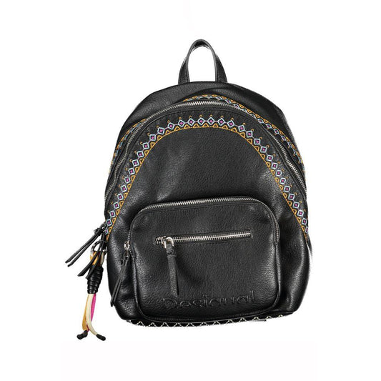 Desigual Chic Black Contrast Detail Backpack - PER.FASHION