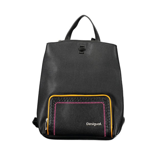 Desigual Elegant Black Multi-Compartment Backpack - PER.FASHION