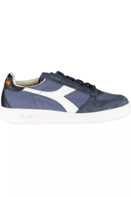 Diadora Blue Contrasting Lace-Up Luxury Sneakers - PER.FASHION