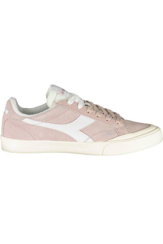 Diadora Chic Pink Lace-up Sports Sneakers - PER.FASHION