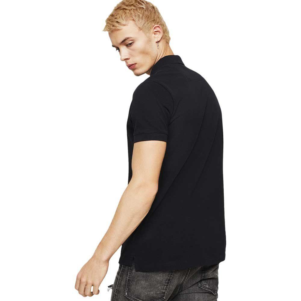 Diesel Sleek Black Cotton Polo with Contrast Logo - PER.FASHION