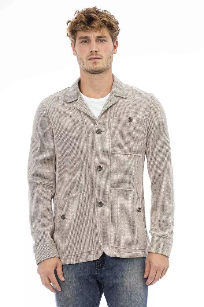 Distretto12 Beige Cotton Blend Chic Jacket for Men - PER.FASHION