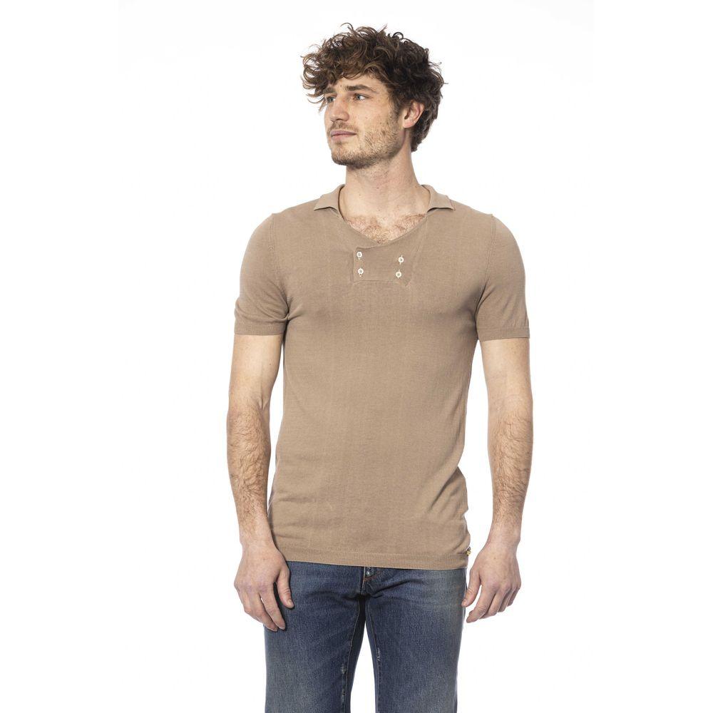 Distretto12 Elegant Beige Cotton Polo for Men - PER.FASHION