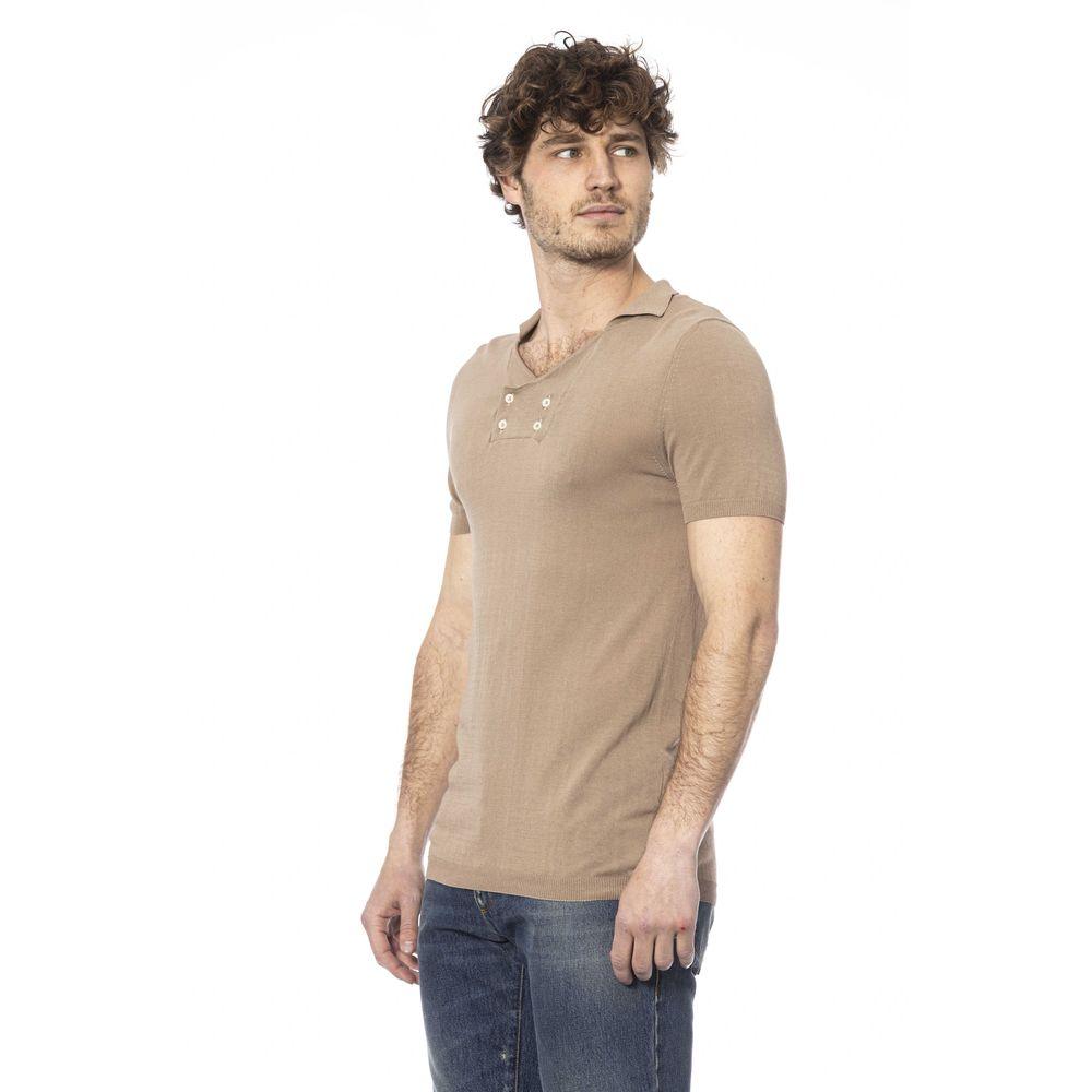 Distretto12 Elegant Beige Cotton Polo for Men - PER.FASHION