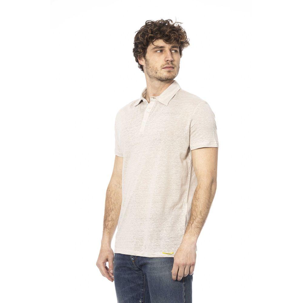 Distretto12 Elegant Beige Cotton Polo: Timeless Style - PER.FASHION