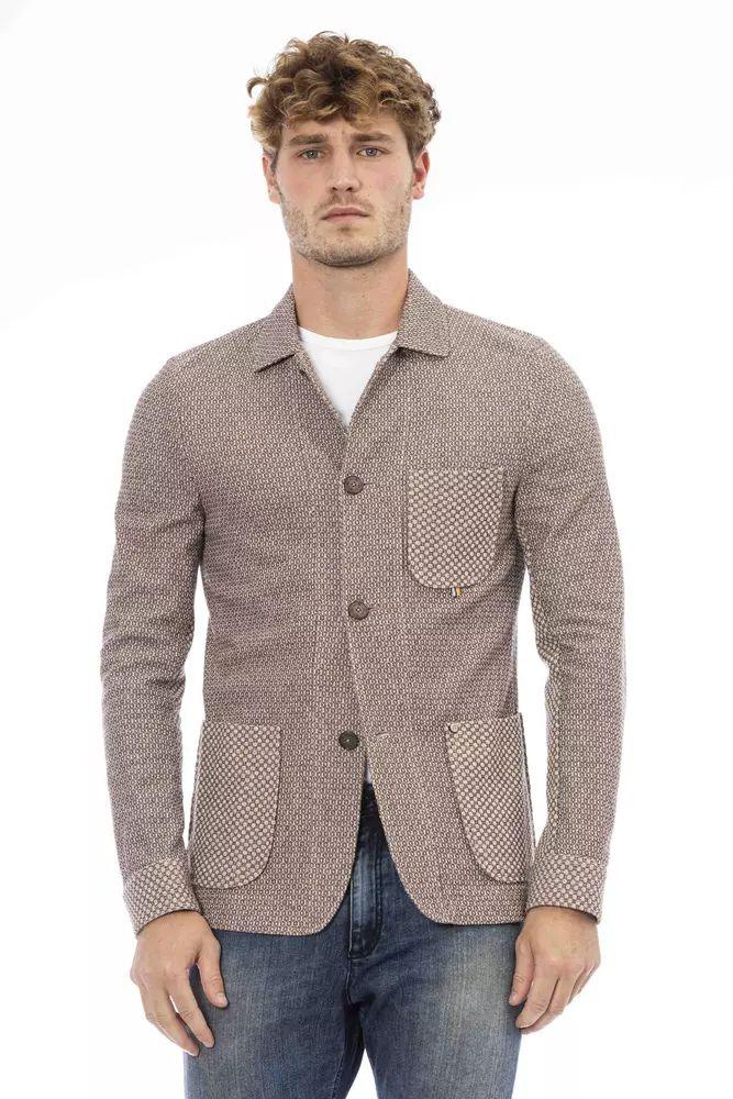 Distretto12 Elegant Beige Fabric Jacket for Men - PER.FASHION