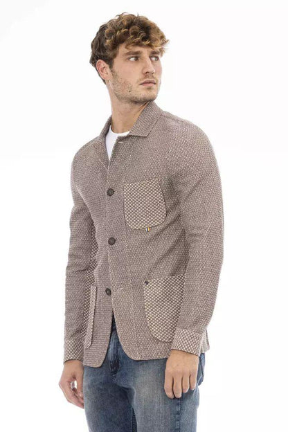 Distretto12 Elegant Beige Fabric Jacket for Men - PER.FASHION