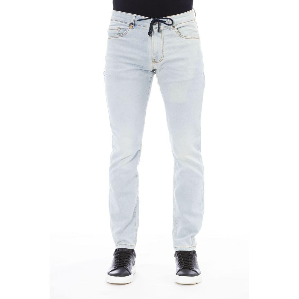 Distretto12 Elegant Light Blue Men's Slim Fit Jeans - PER.FASHION