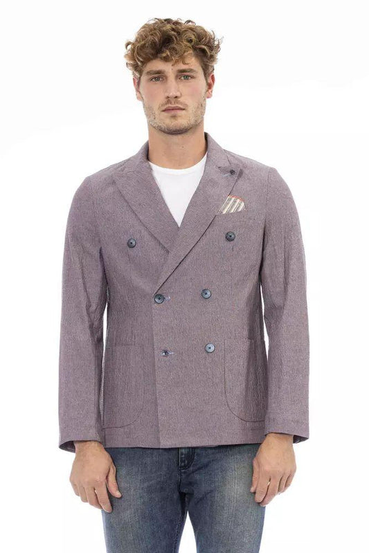 Distretto12 Elegant Purple Fabric Jacket - PER.FASHION