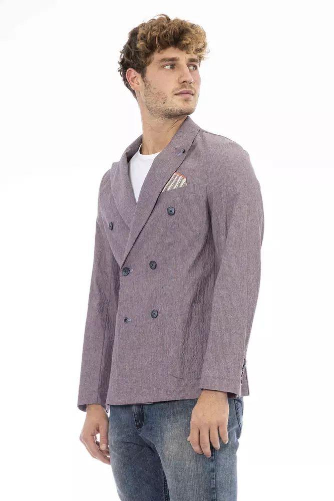 Distretto12 Elegant Purple Fabric Jacket - PER.FASHION