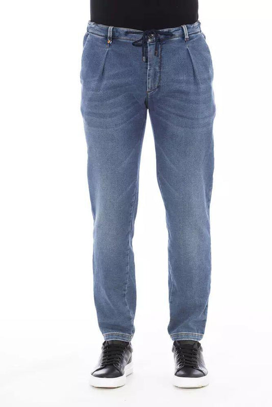 Distretto12 Elevated Blue Denim with Edgy Detailing - PER.FASHION