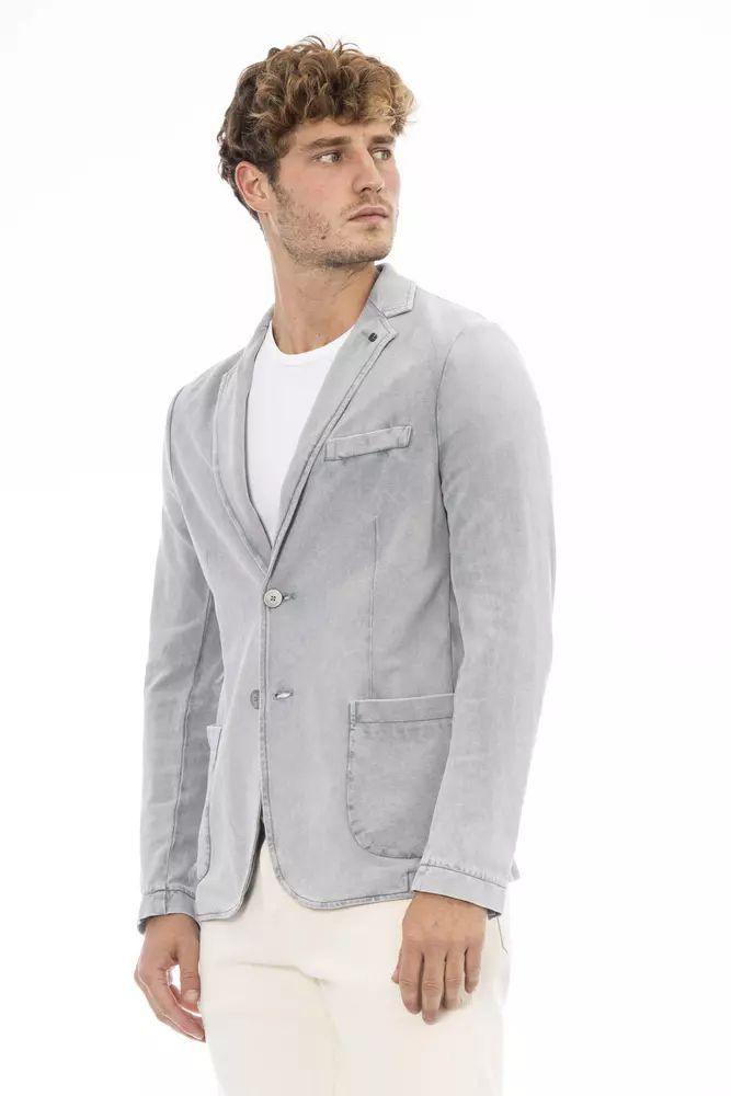 Distretto12 Sleek Cotton Fabric Jacket with Button Closure - PER.FASHION
