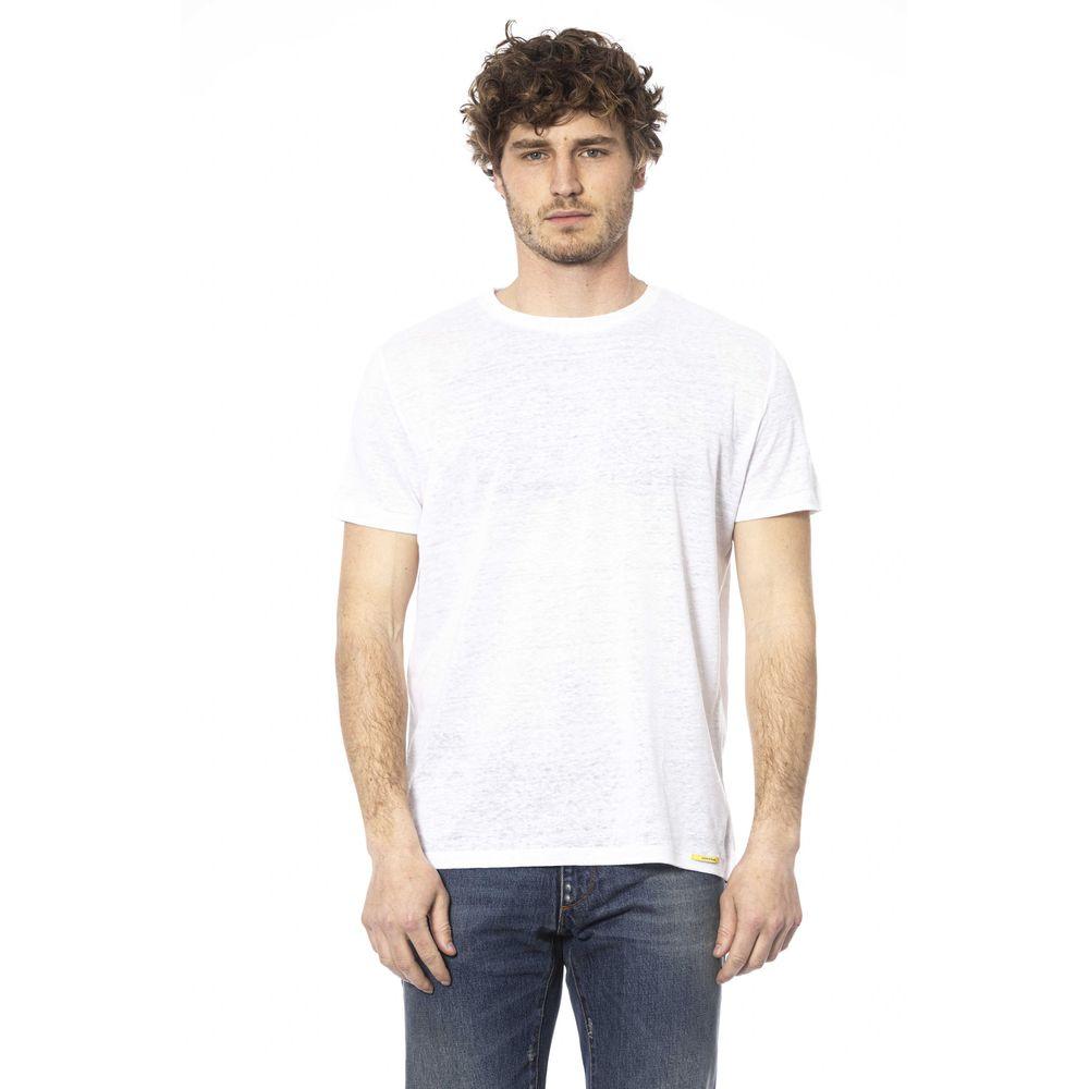 Distretto12 White Crew Neck Cotton Tee - PER.FASHION