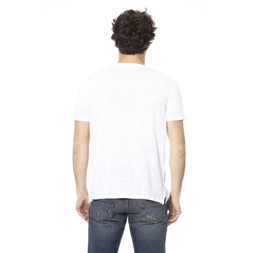 Distretto12 White Crew Neck Cotton Tee - PER.FASHION