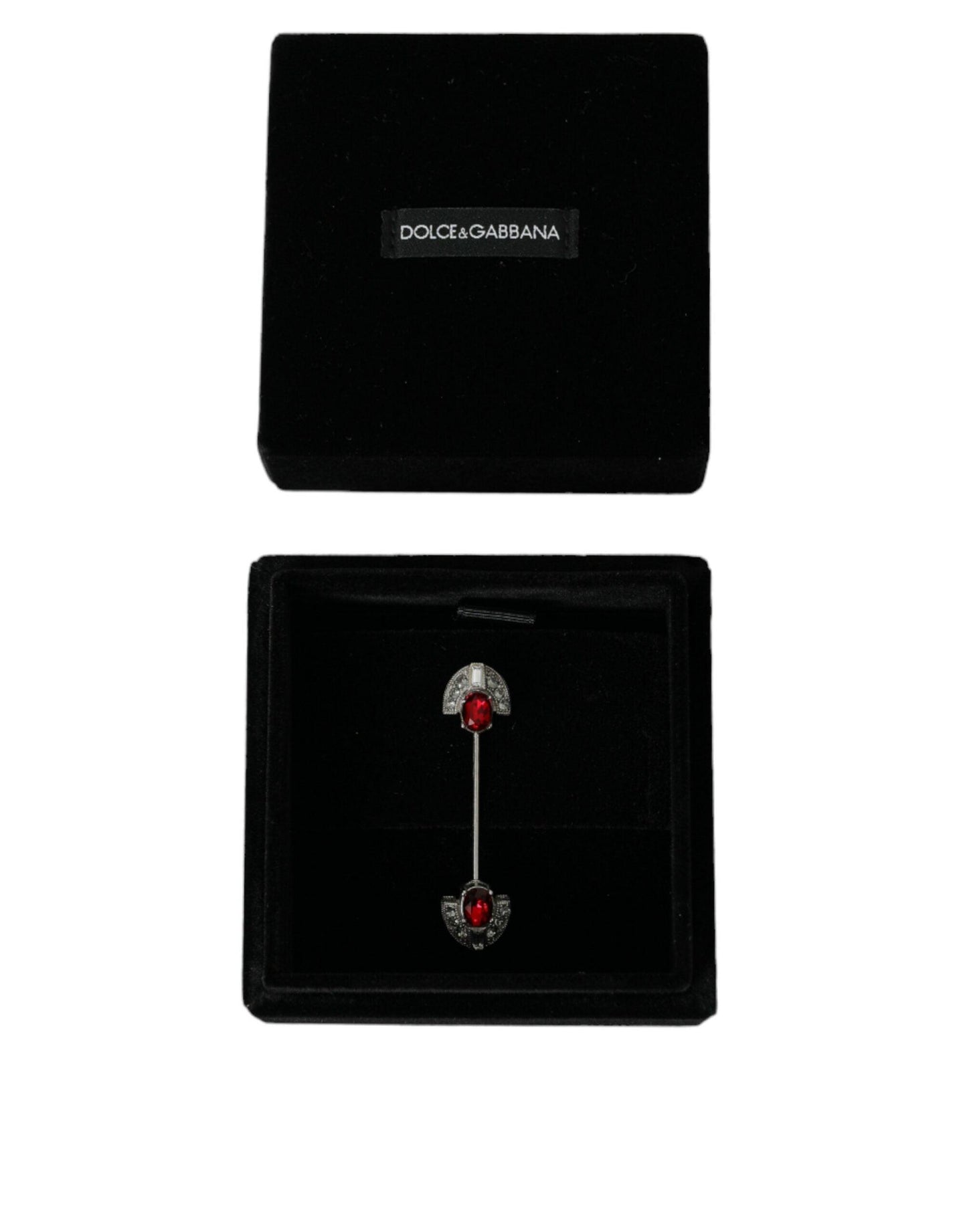 Dolce & Gabbana 925 Sterling Silver Crystals Pin Collar Brooch - PER.FASHION