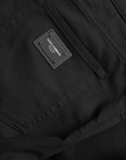 Dolce & Gabbana Black Cotton Stretch Slim Skinny Denim Jeans - PER.FASHION