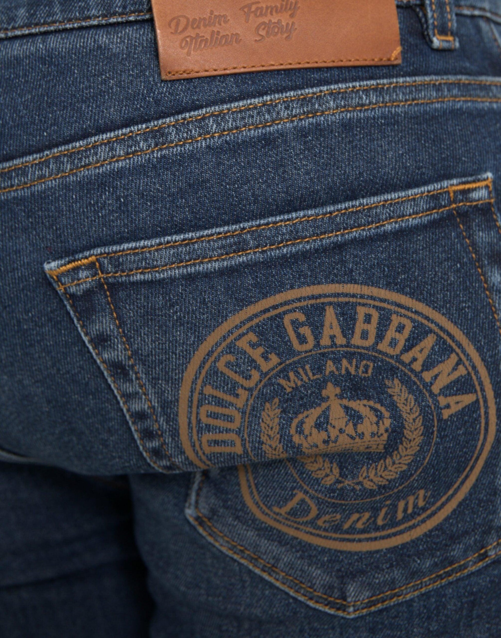 Dolce & Gabbana Blue Slim Fit Cotton Skinny Men Denim Jeans - PER.FASHION