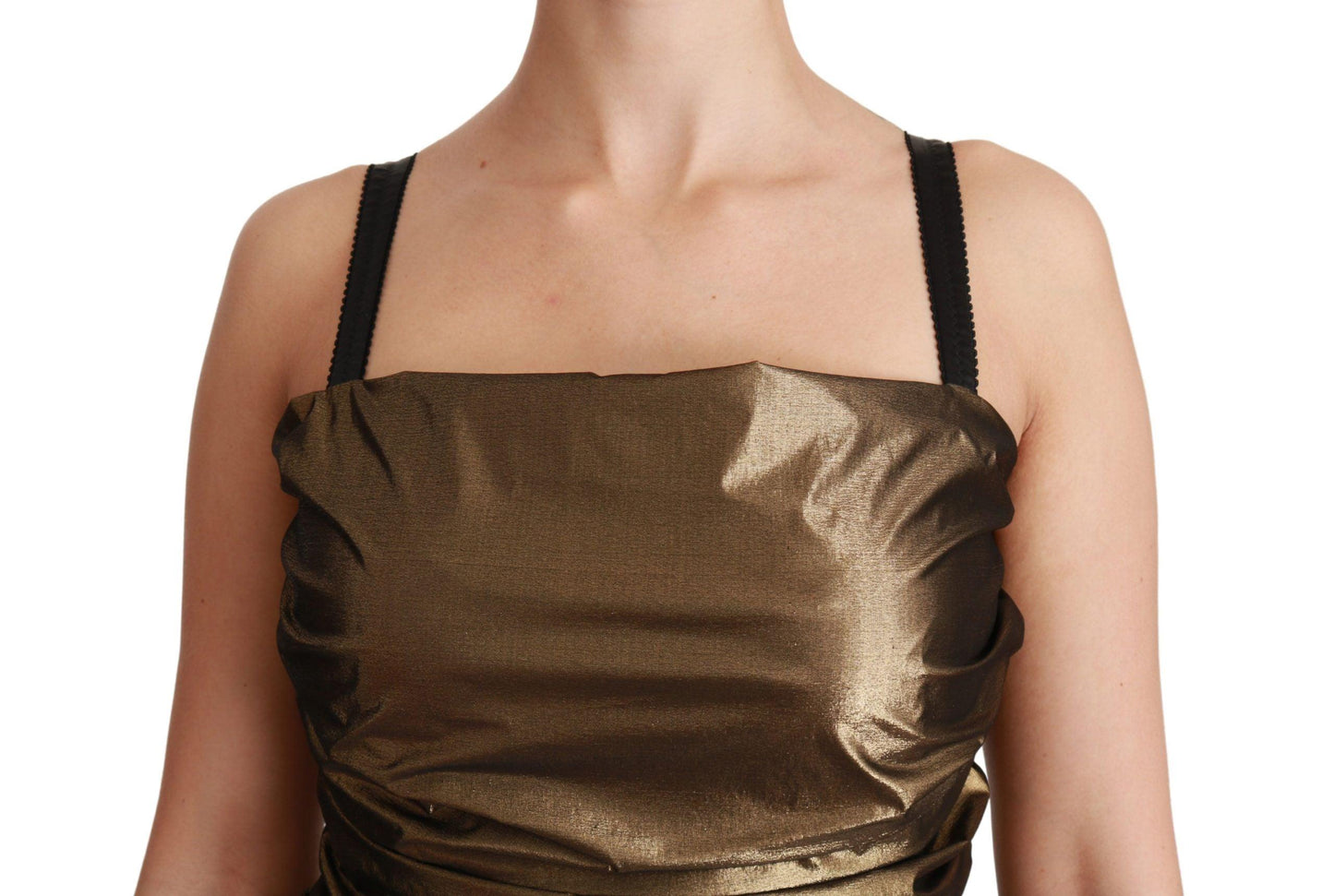 Dolce & Gabbana Bronze Bodycon Sheath Mini Dress - PER.FASHION