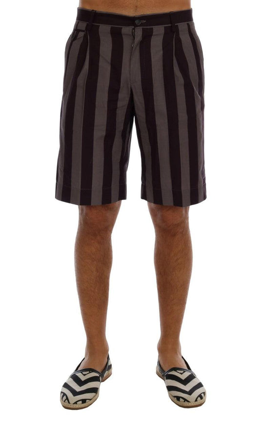 Dolce & Gabbana Casual Striped Cotton Shorts - PER.FASHION
