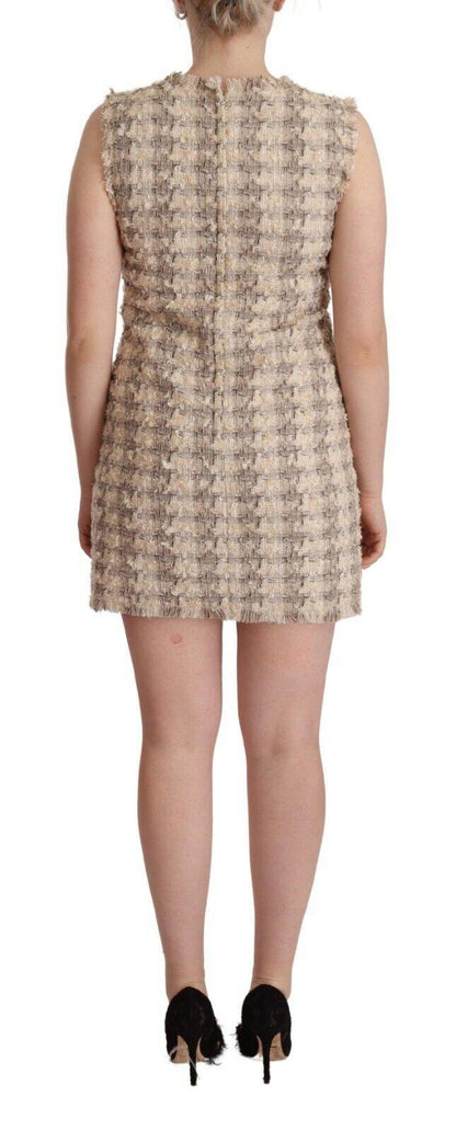 Dolce & Gabbana Chic Checkered Shift Mini Dress - PER.FASHION