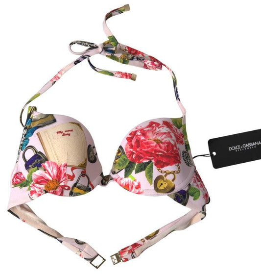 Dolce & Gabbana Chic Floral Bikini Top Elegance - PER.FASHION