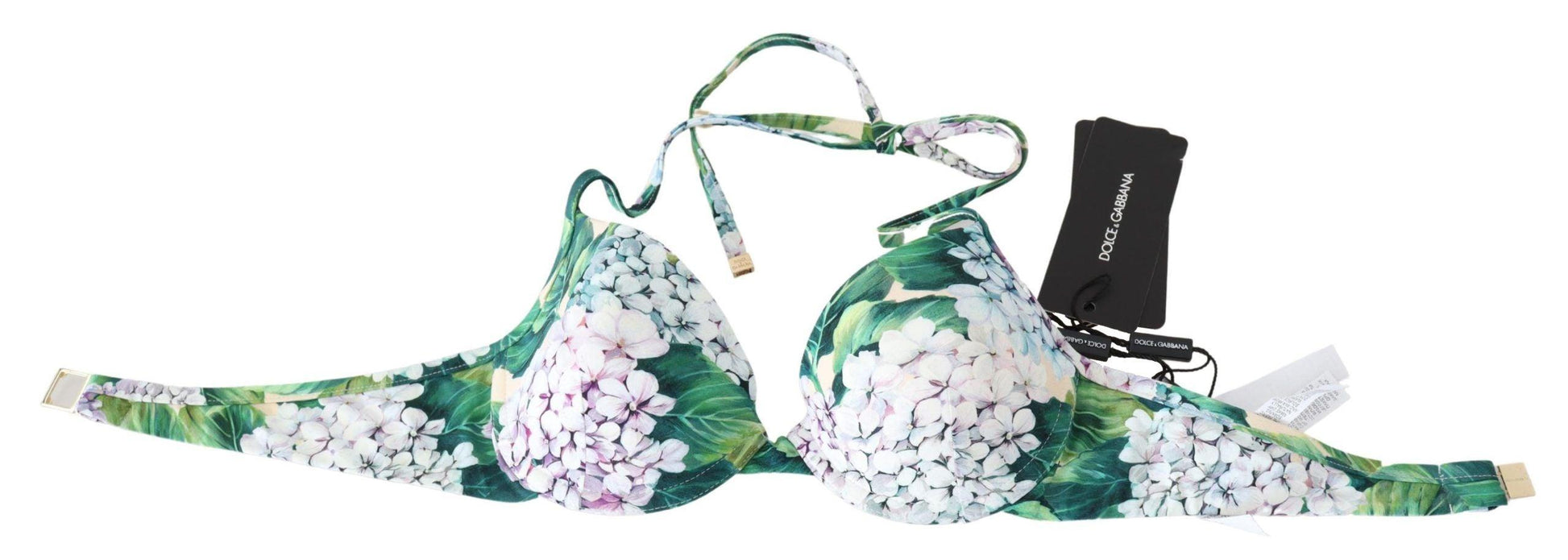 Dolce & Gabbana Chic Floral Bikini Top - Summer Swimwear Delight - PER.FASHION