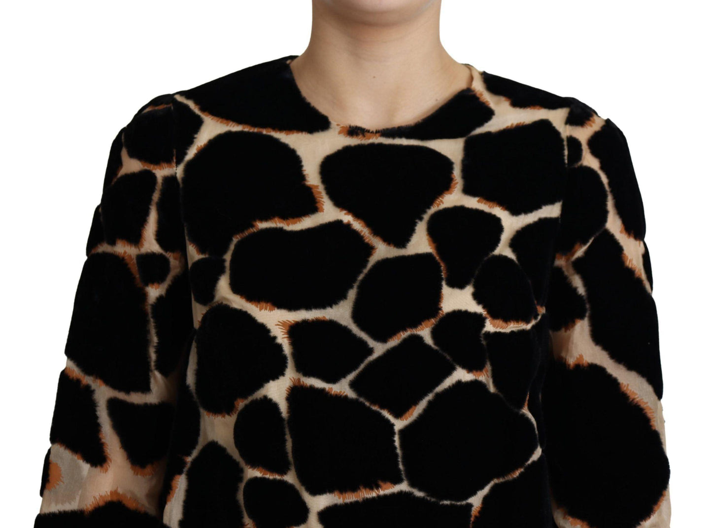 Dolce & Gabbana Chic Giraffe Print Shift Mini Dress - PER.FASHION