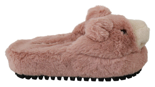 Dolce & Gabbana Chic Pink Bear House Slippers by D&G - PER.FASHION