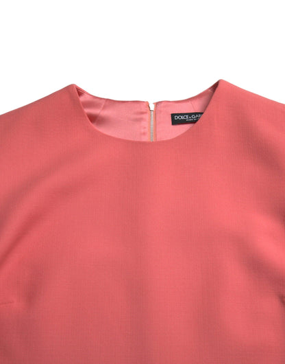 Dolce & Gabbana Chic Pink Sleeveless Shift Mini Dress - PER.FASHION