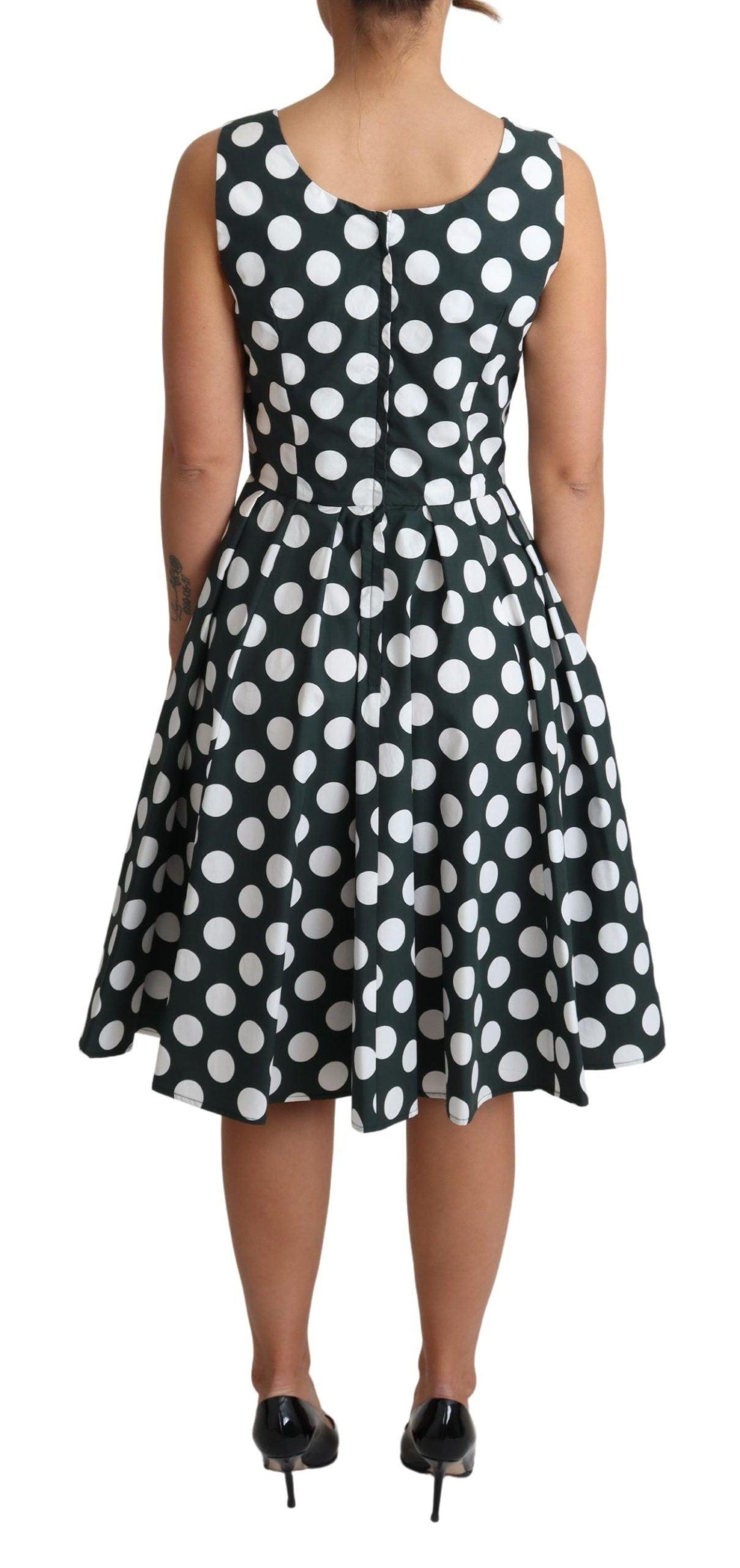 Dolce & Gabbana Chic Polka Dot A-line Sleeveless Dress - PER.FASHION