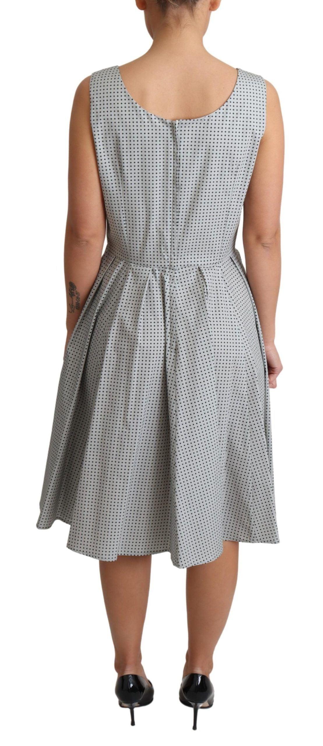 Dolce & Gabbana Chic Polka Dotted Sleeveless A-Line Dress - PER.FASHION