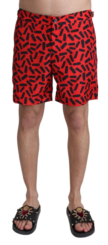 Dolce & Gabbana Chic Red Swim Trunks Boxer Shorts - PER.FASHION