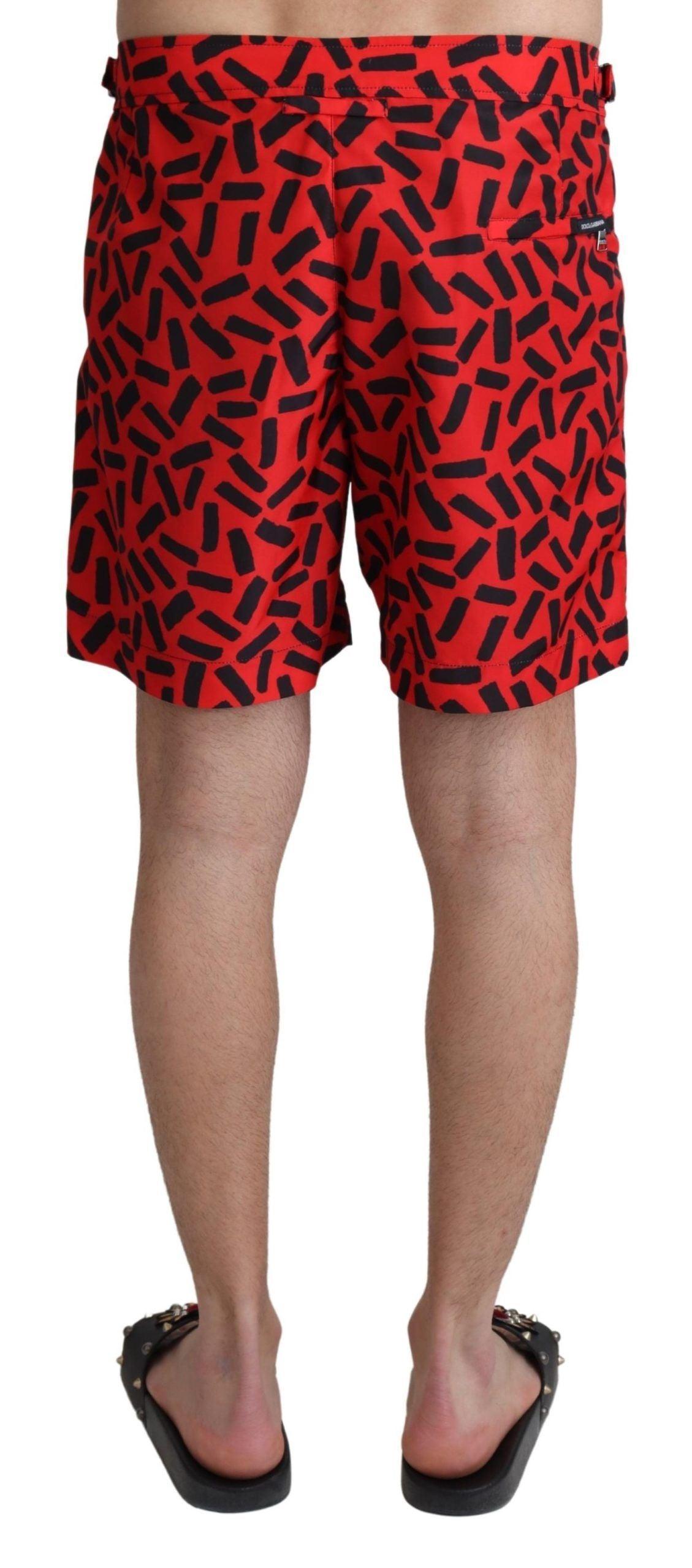 Dolce & Gabbana Chic Red Swim Trunks Boxer Shorts - PER.FASHION