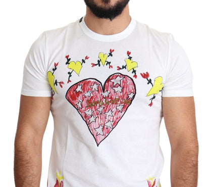 Dolce & Gabbana Chic Saint Valentine Print Crew Neck T-Shirt - PER.FASHION
