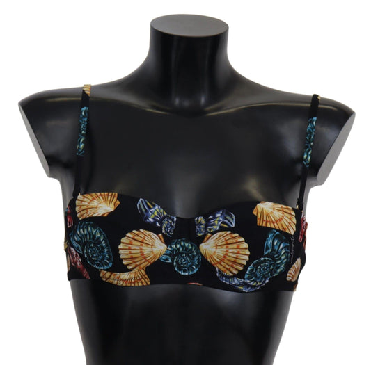 Dolce & Gabbana Chic Seashell-Print Bikini Top - PER.FASHION