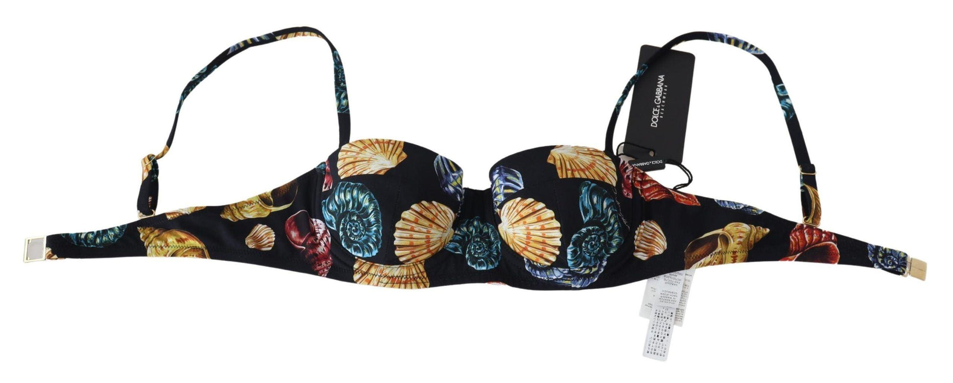 Dolce & Gabbana Chic Seashell-Print Bikini Top - PER.FASHION