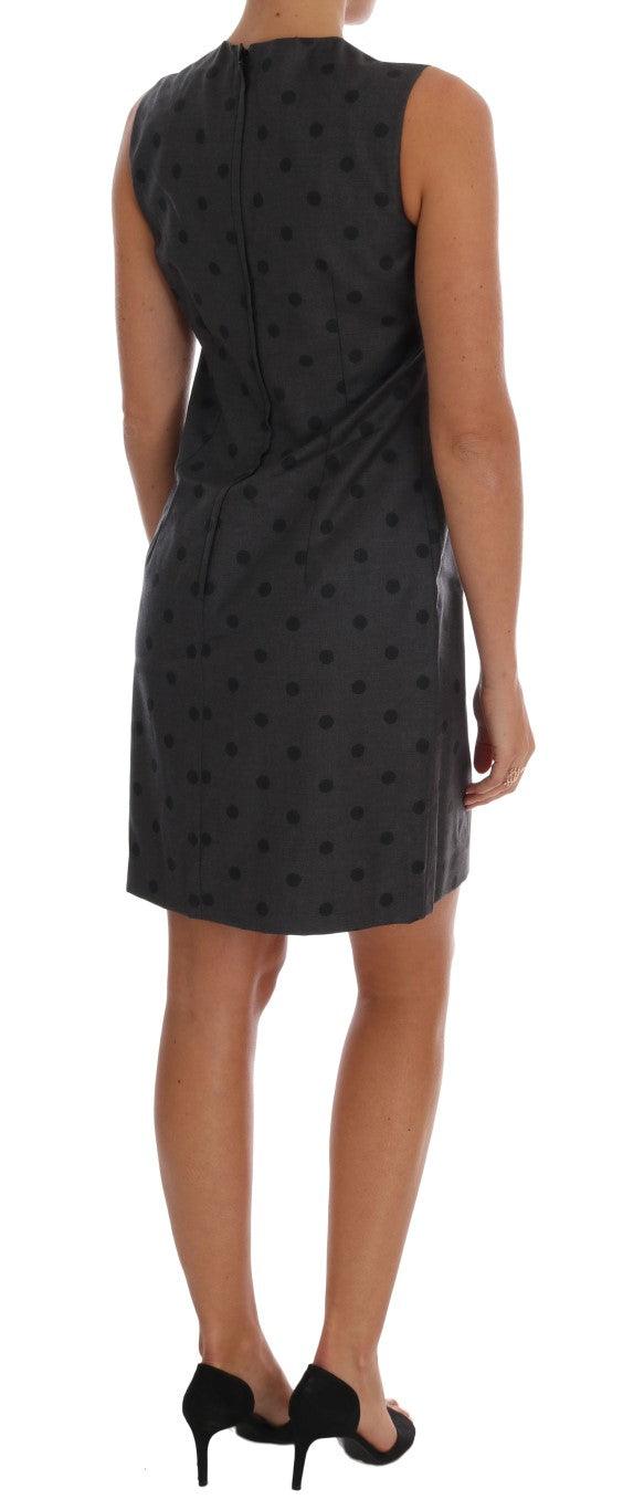 Dolce & Gabbana Chic Sleeveless Polka Dot Wool Dress - PER.FASHION